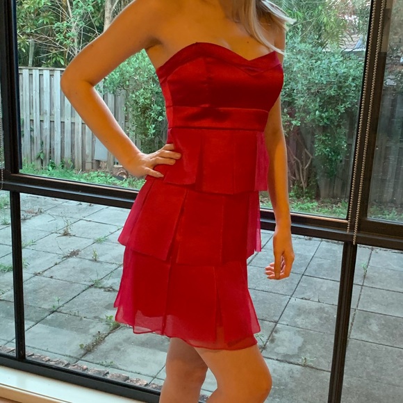 Hot Pink Party Cocktail Dress - Picture 4 of 4